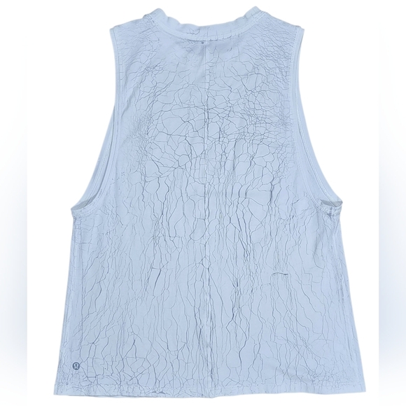 Lululemon All Yours Tank Top Size 8 Thread Dye White Silver Drop - Picture 4 of 8